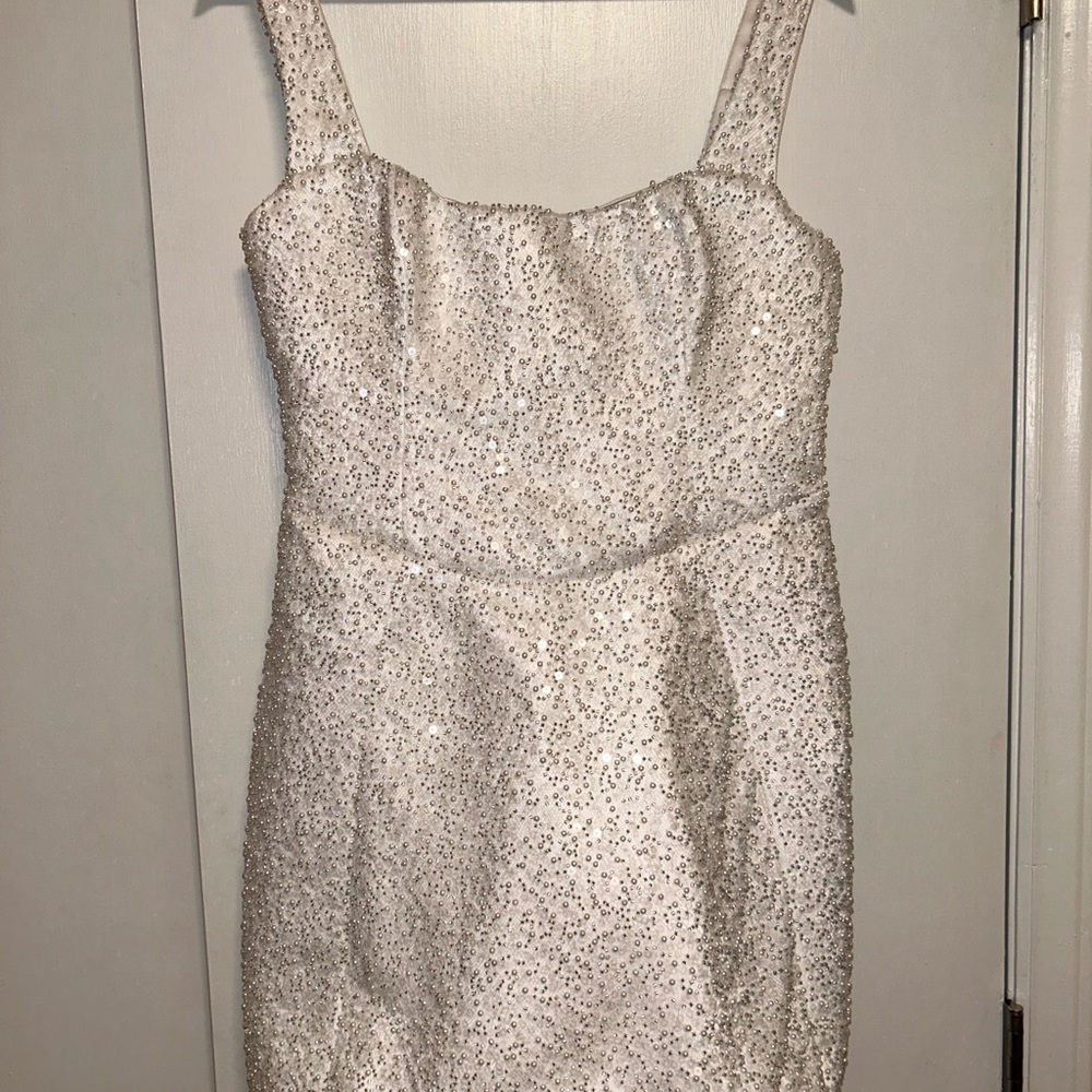Embellished White Dress